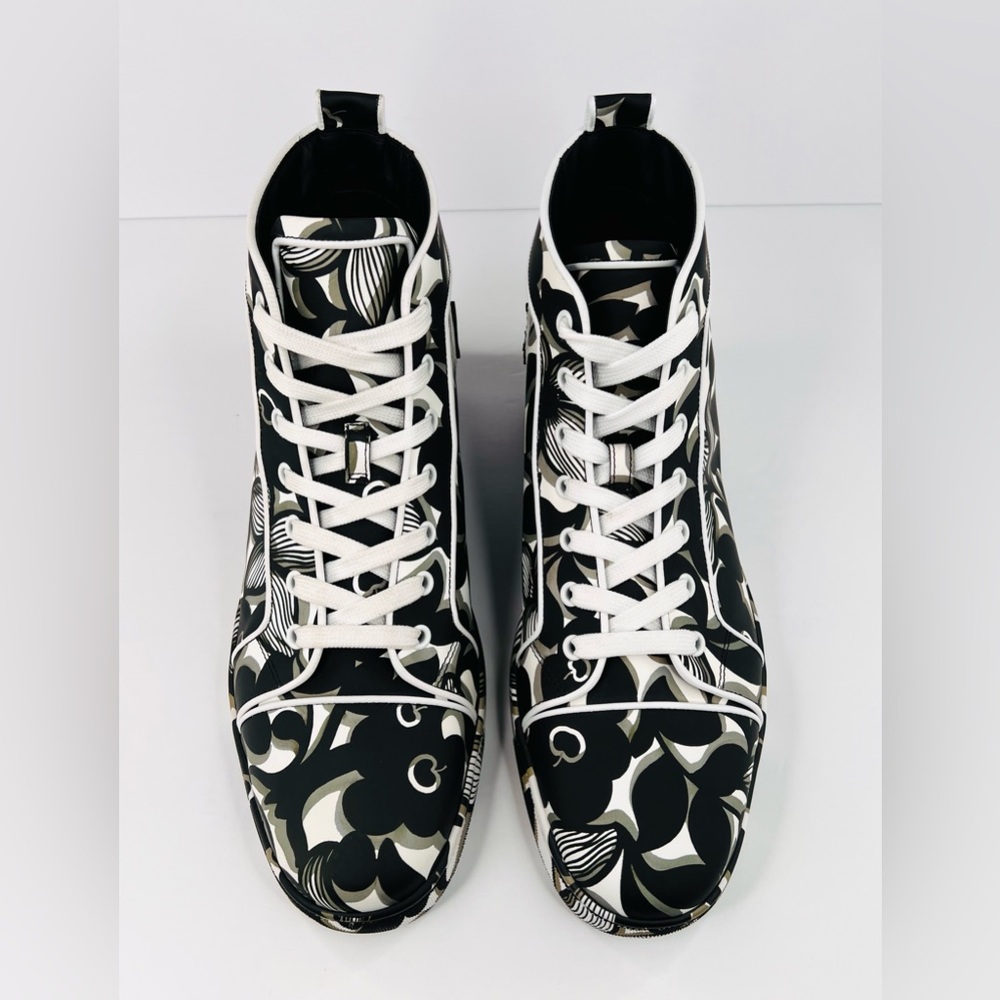 CHRISTIAN LOUBOUTIN Louis Orlato Flat Petunia High Top Sneakers EU 44 - US 11 - Picture 11 of 12